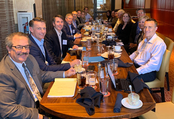 (2019 Kaiser Key Broker Engagement Luncheon, Pasadena, California. Third from the right, peeking over his colleagues, is Bruce Jugan of Benefits Café)