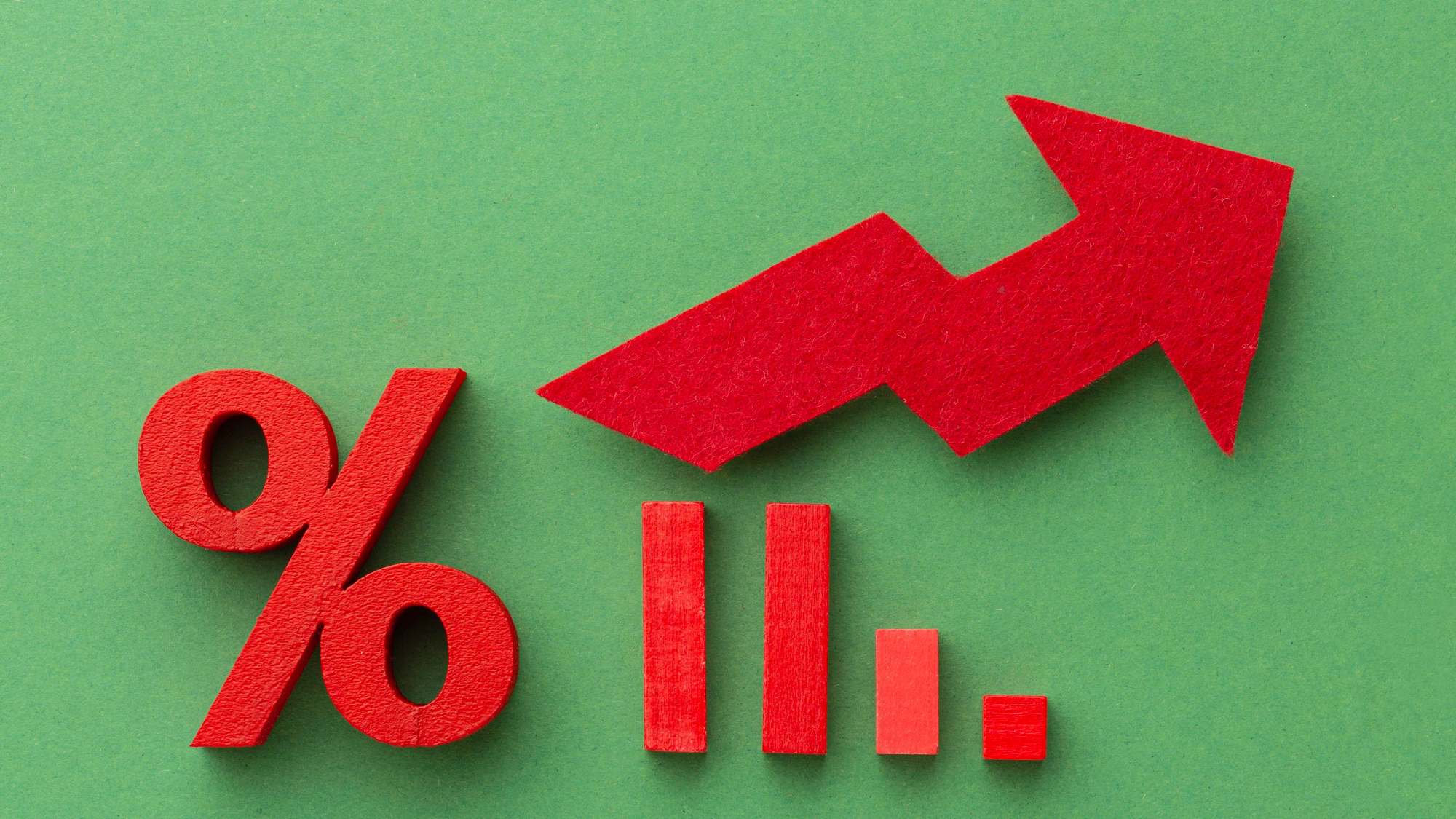 Arrow up increase depiction.